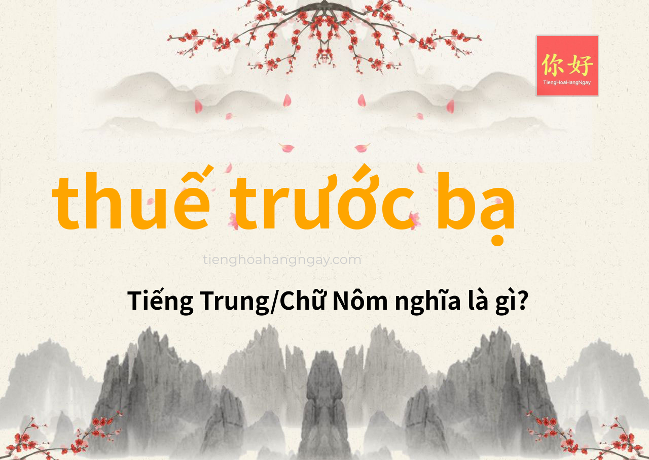 thuế trước bạ tiếng Trung là gì?